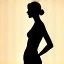 Seorang wanita berpose elegan untuk fotografi potret dan fesyen.